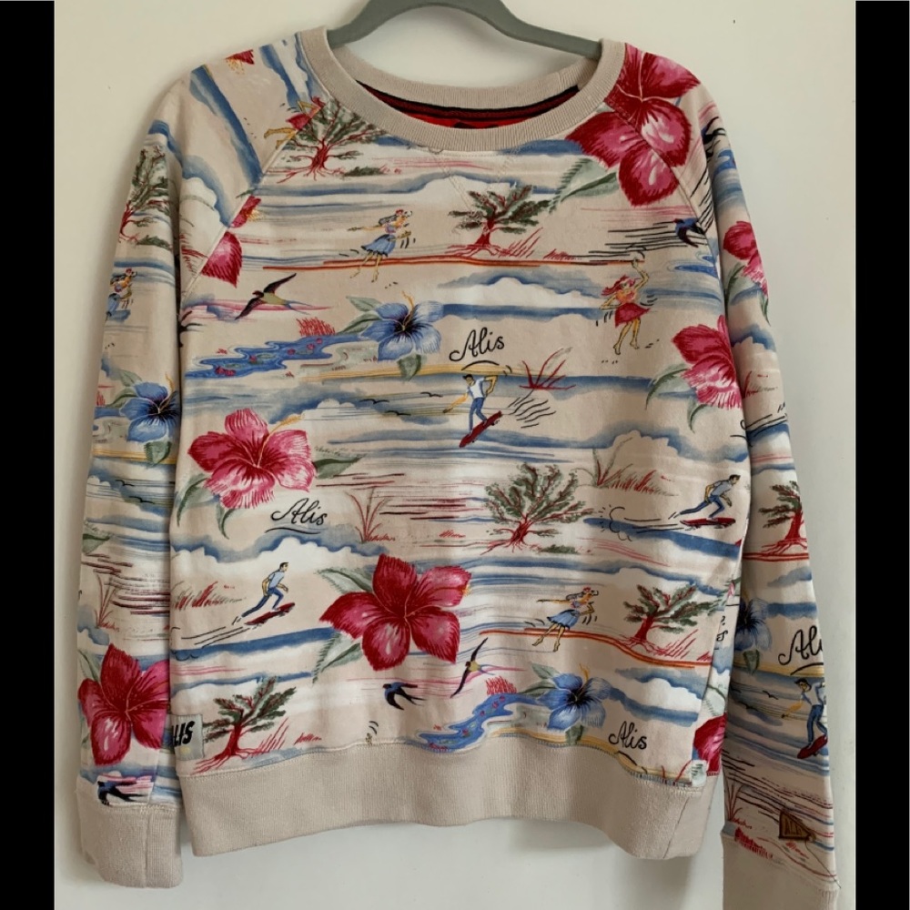 ALIS hula girls and surfer boys sweatshirt size L